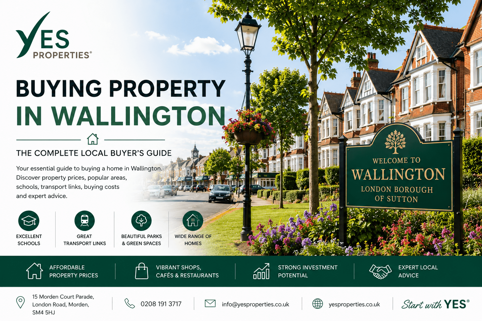 Buying Property in Wallington featuring attractive family homes and leafy residential streets | Yes Properties