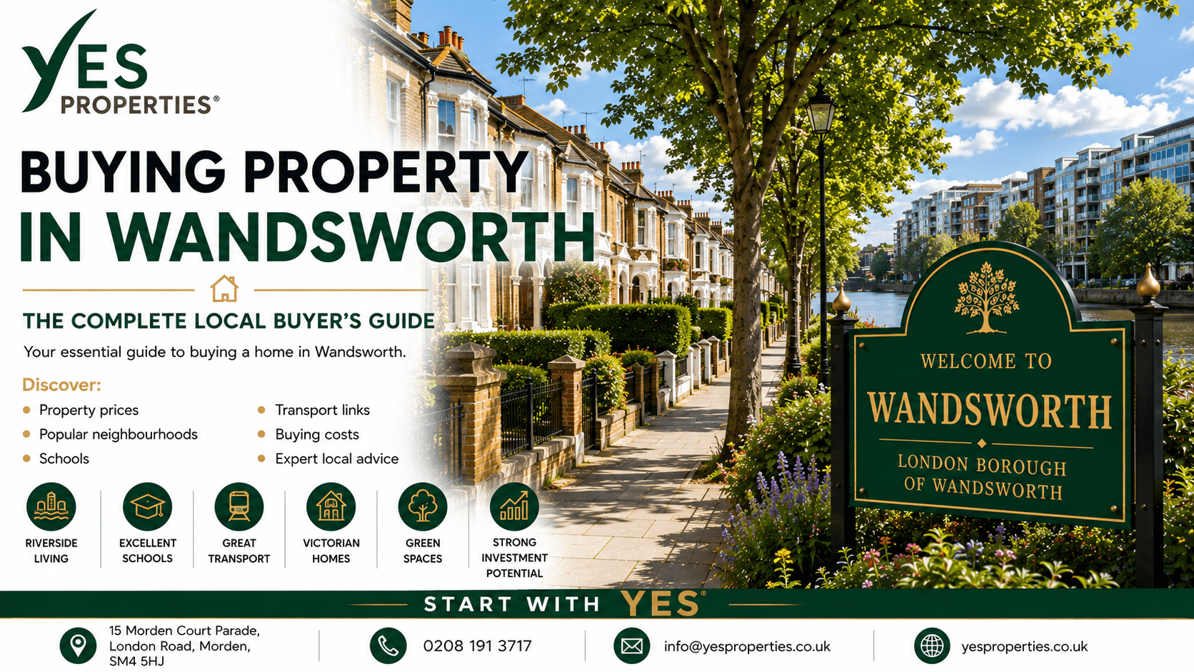 Buying Property in Wandsworth featuring elegant Victorian homes, riverside living and expert local guidance from Yes Properties.