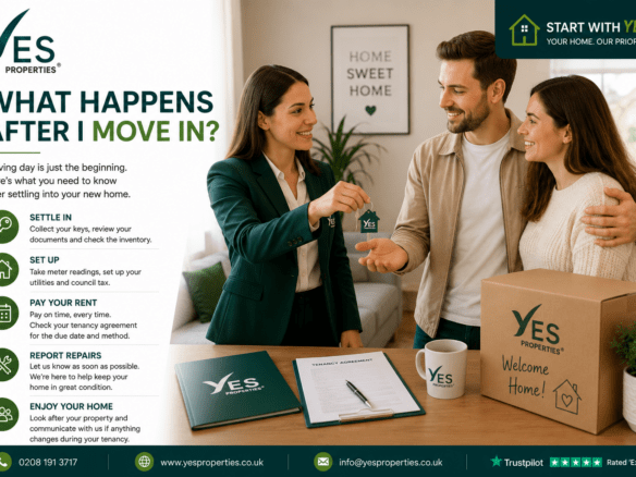 New tenant receiving keys from a Yes Properties estate agent before moving into their new rented home and beginning their tenancy.